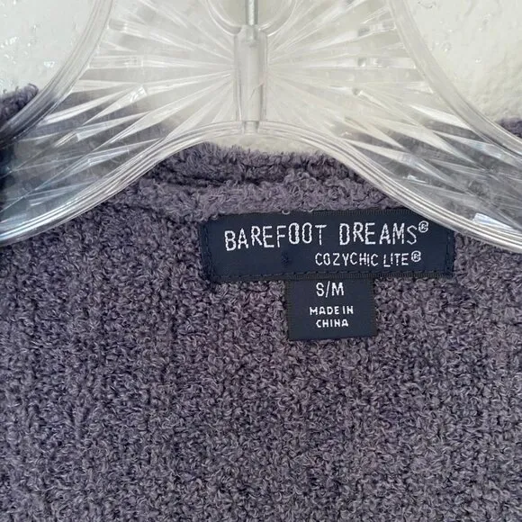 🦋 BAREFOOT DREAMS Cozy Chic Lite Ribbed Soft Dolman Sweater Top Purple S/M