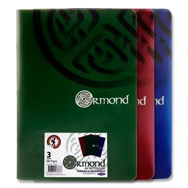 ■ Ormond - Pack of 3 - Manuscript Book Durable Cover