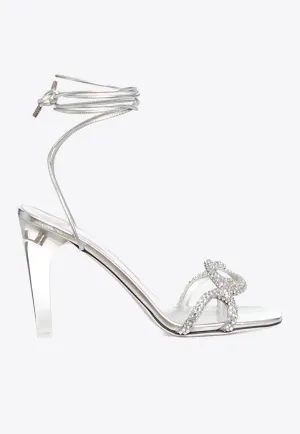 100 Crystal Chain Sandals