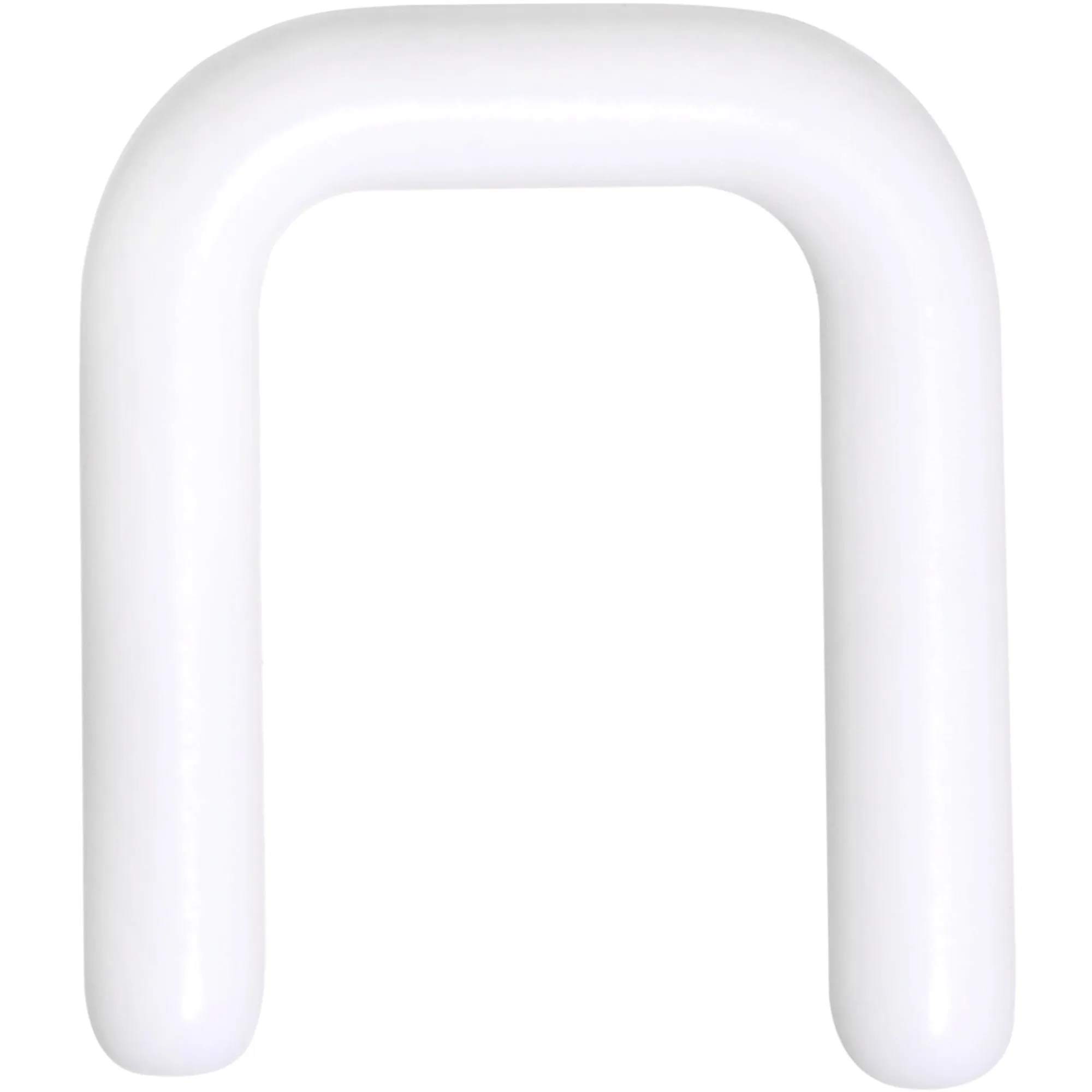12 Gauge 1/2 White Flexible Bioplast Square Septum Retainer
