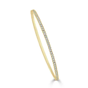 14KY Flexible Diamond Bangle