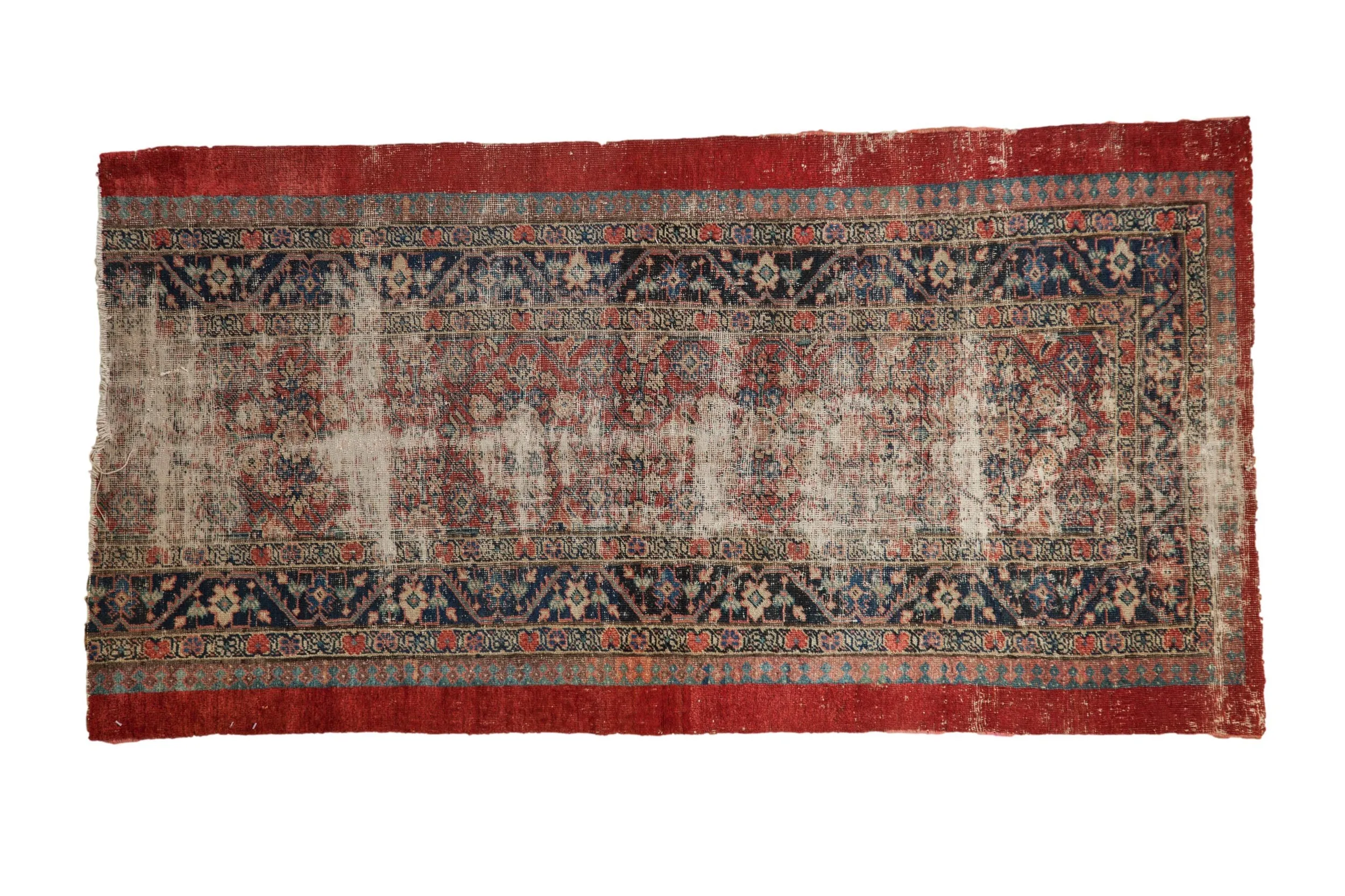 2.5x5.5 Antique Fine Fragment Serab Rug Runner