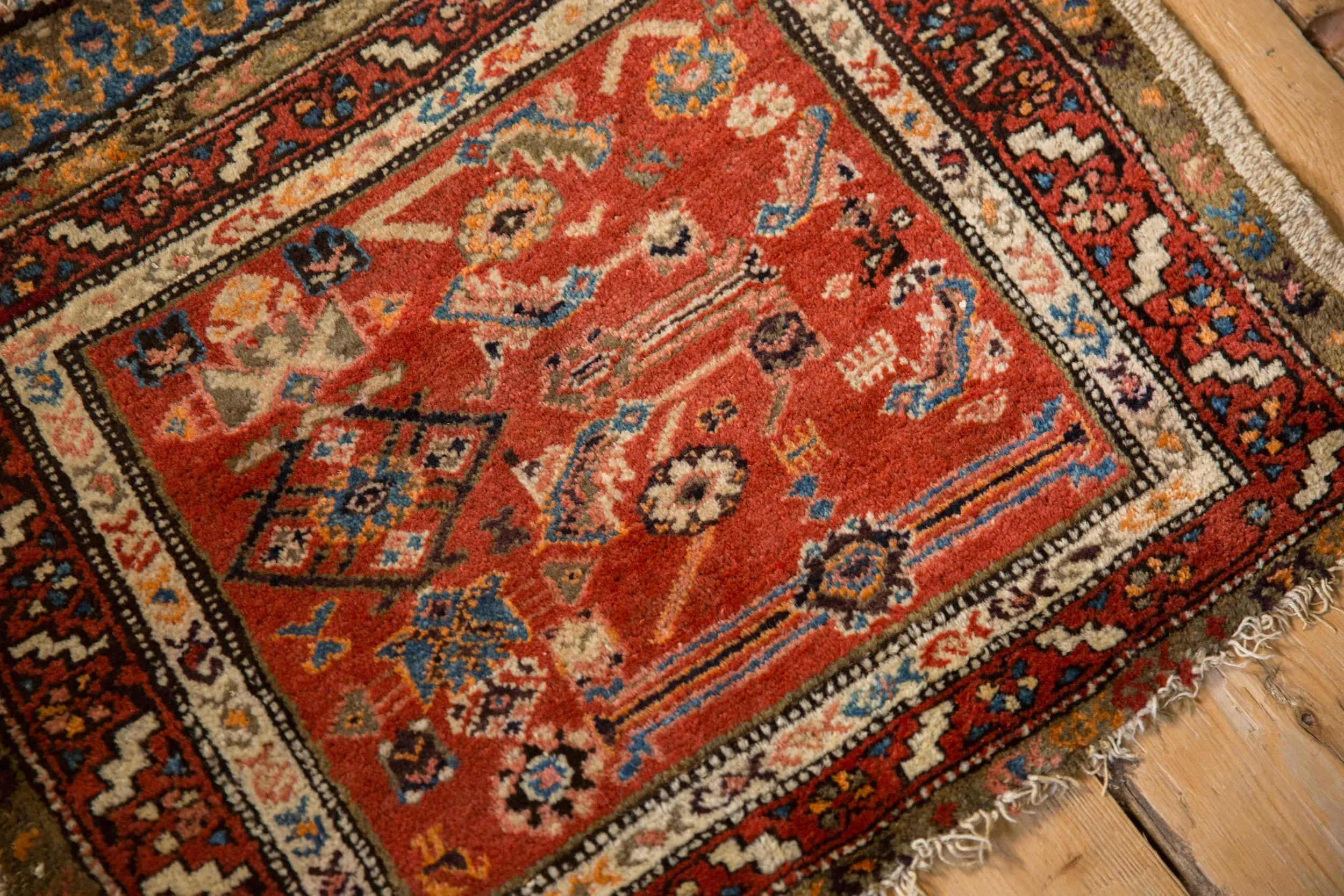 2x2 Antique Bagface Northwest Persian Square Rug Mat