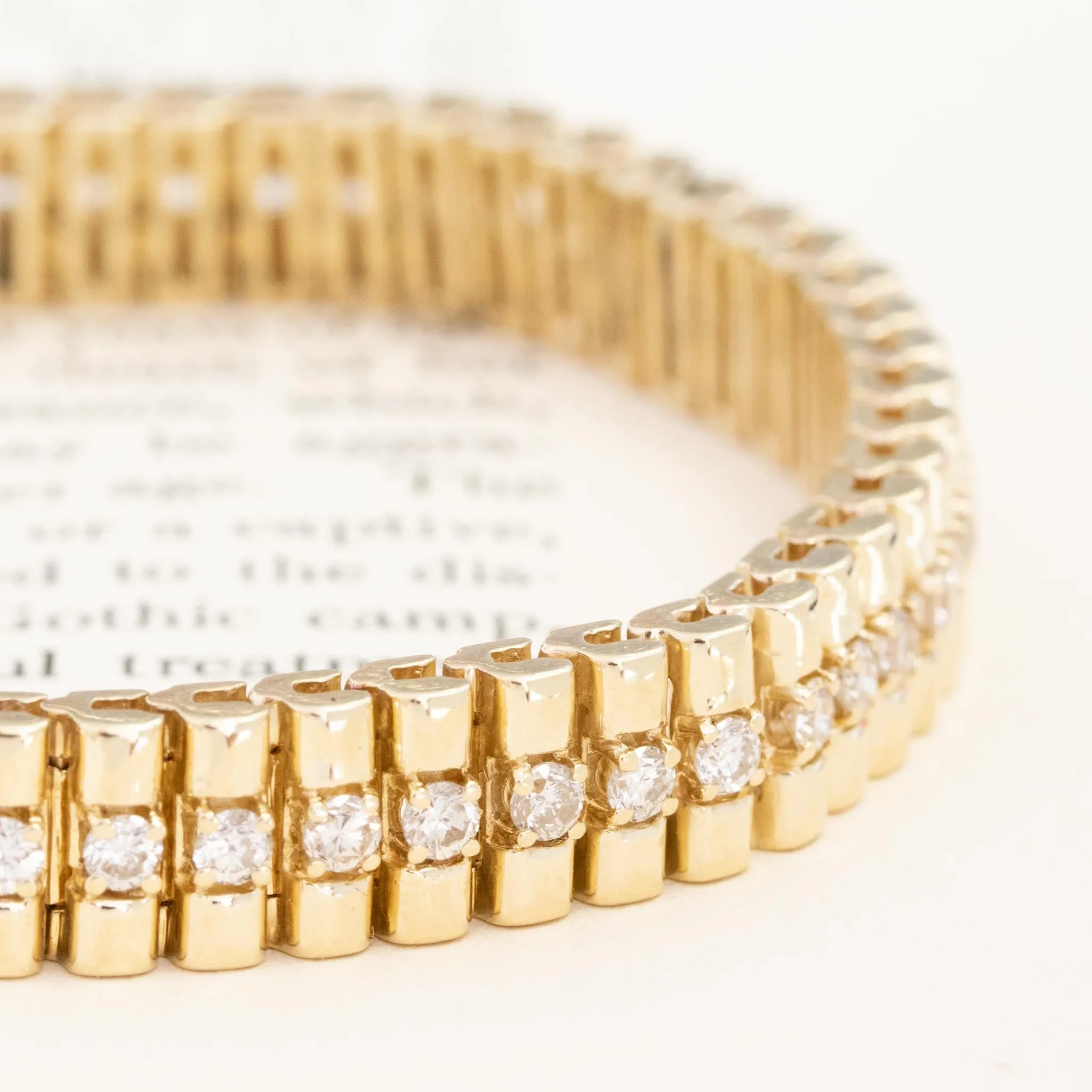 3.35ctw Vintage Diamond Flexible Bracelet