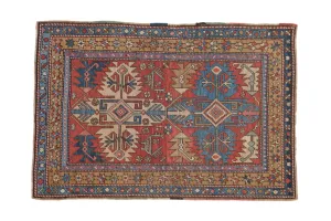 3.5x5 Vintage Heriz Rug