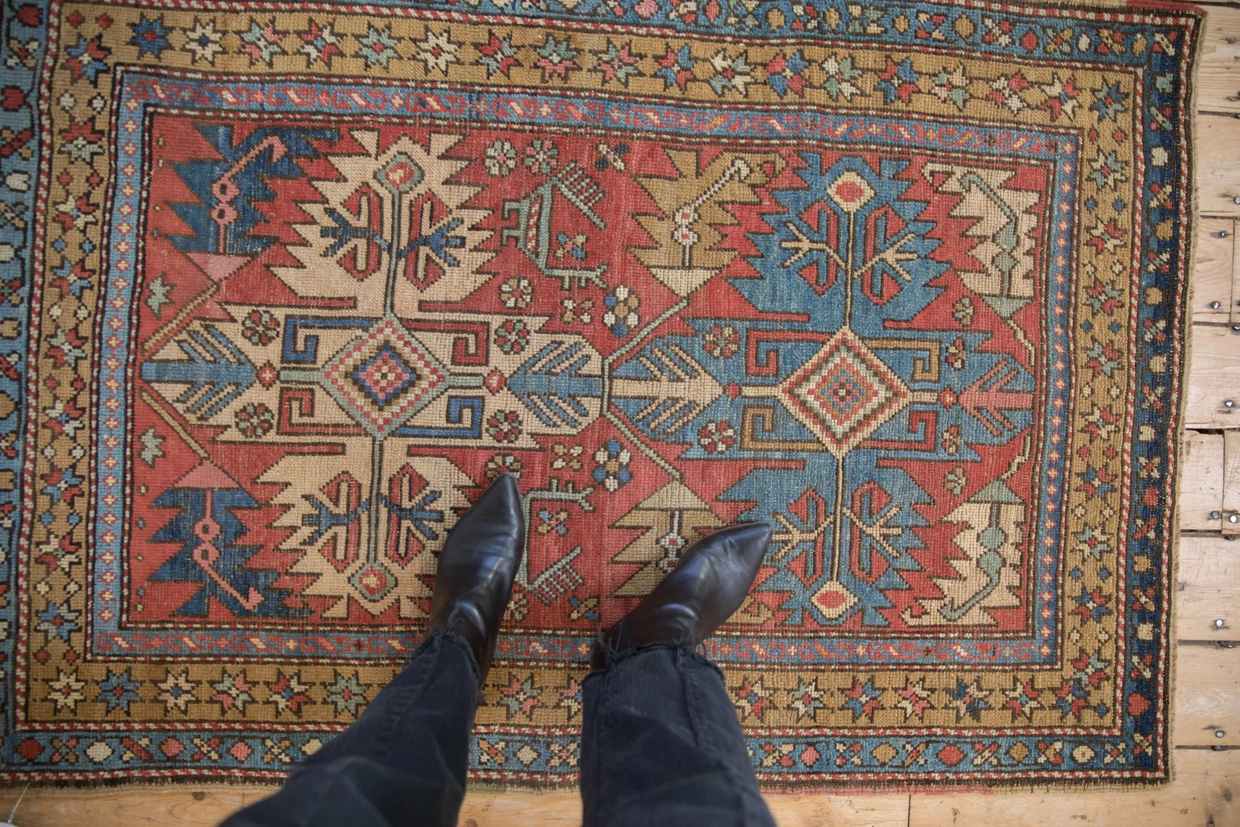 3.5x5 Vintage Heriz Rug