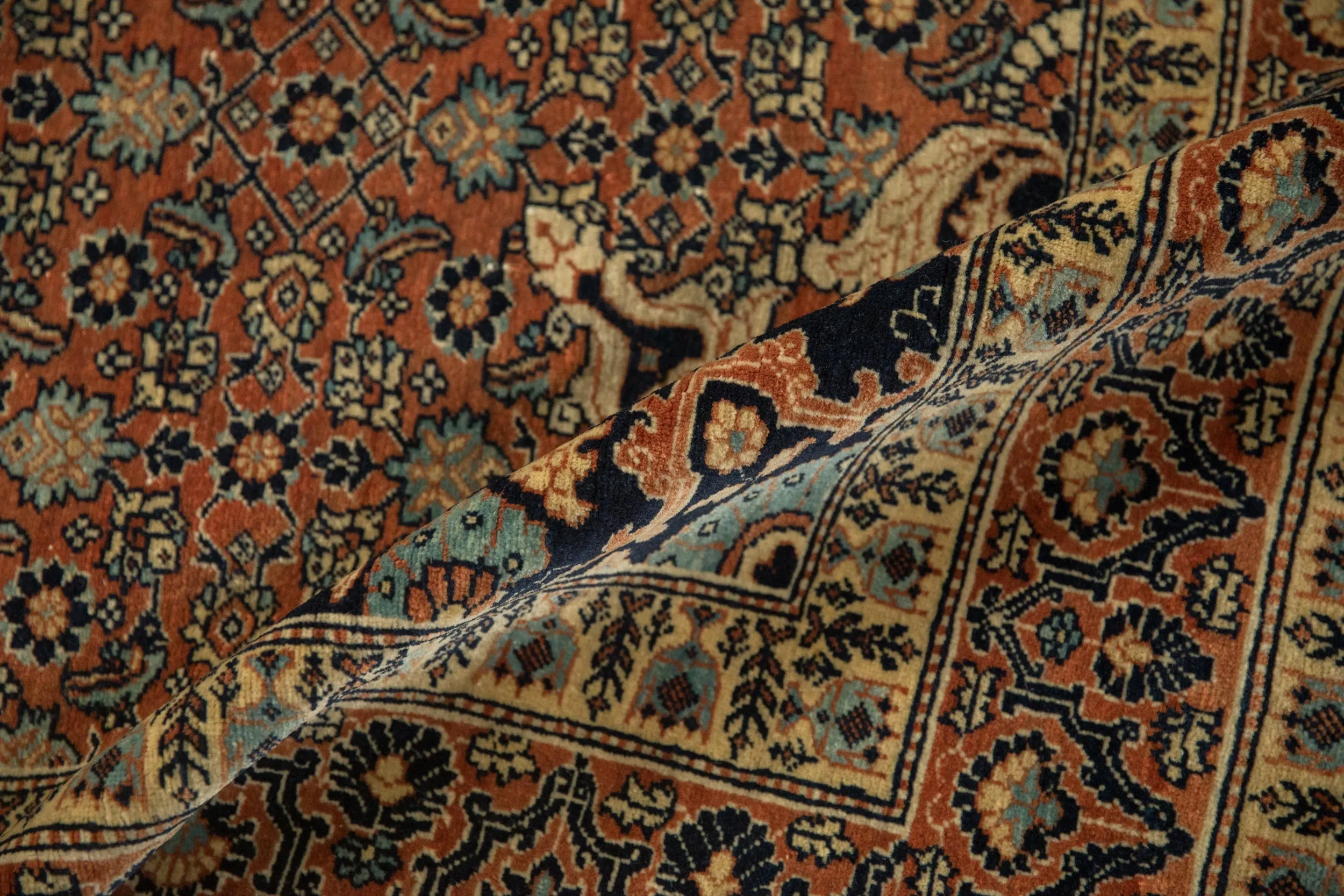 4x5.5 Antique Haji Jalili Tabriz Rug