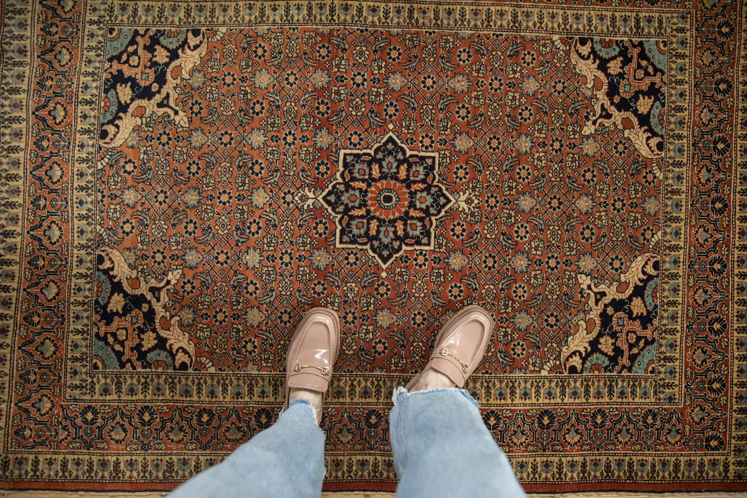 4x5.5 Antique Haji Jalili Tabriz Rug
