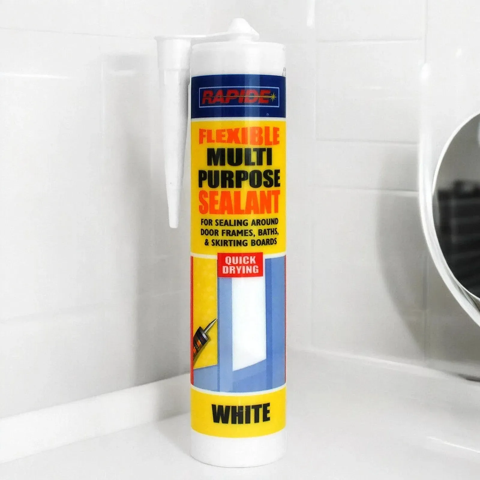 6 x Rapide Flexible Multi Purpose White Sealant | 6 x 260ml Cartridges
