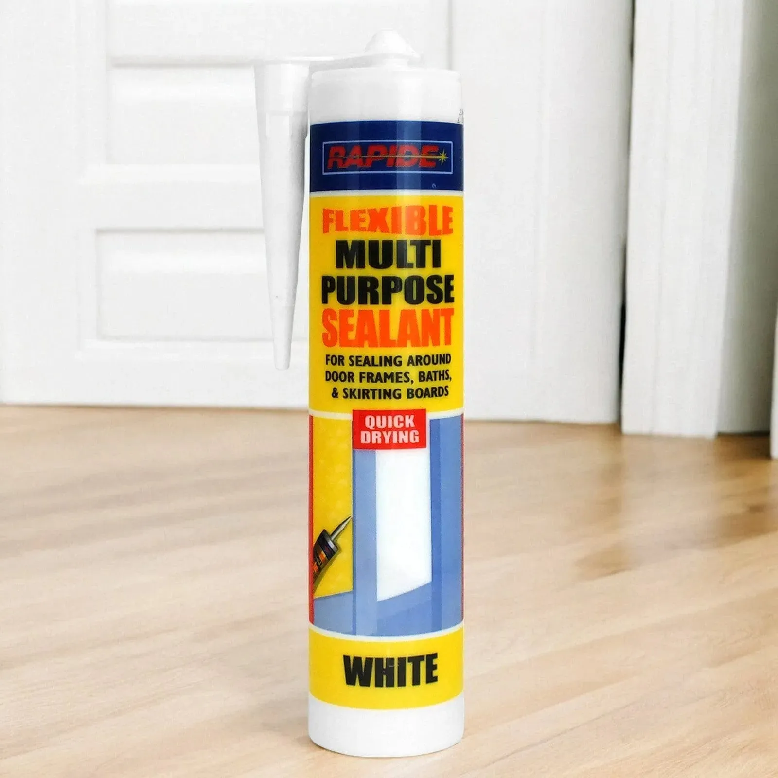 6 x Rapide Flexible Multi Purpose White Sealant | 6 x 260ml Cartridges