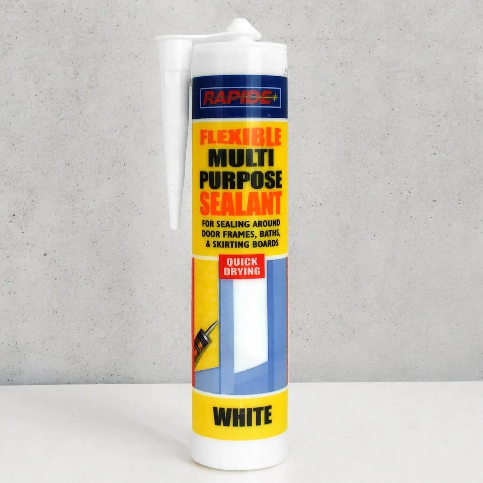 6 x Rapide Flexible Multi Purpose White Sealant | 6 x 260ml Cartridges