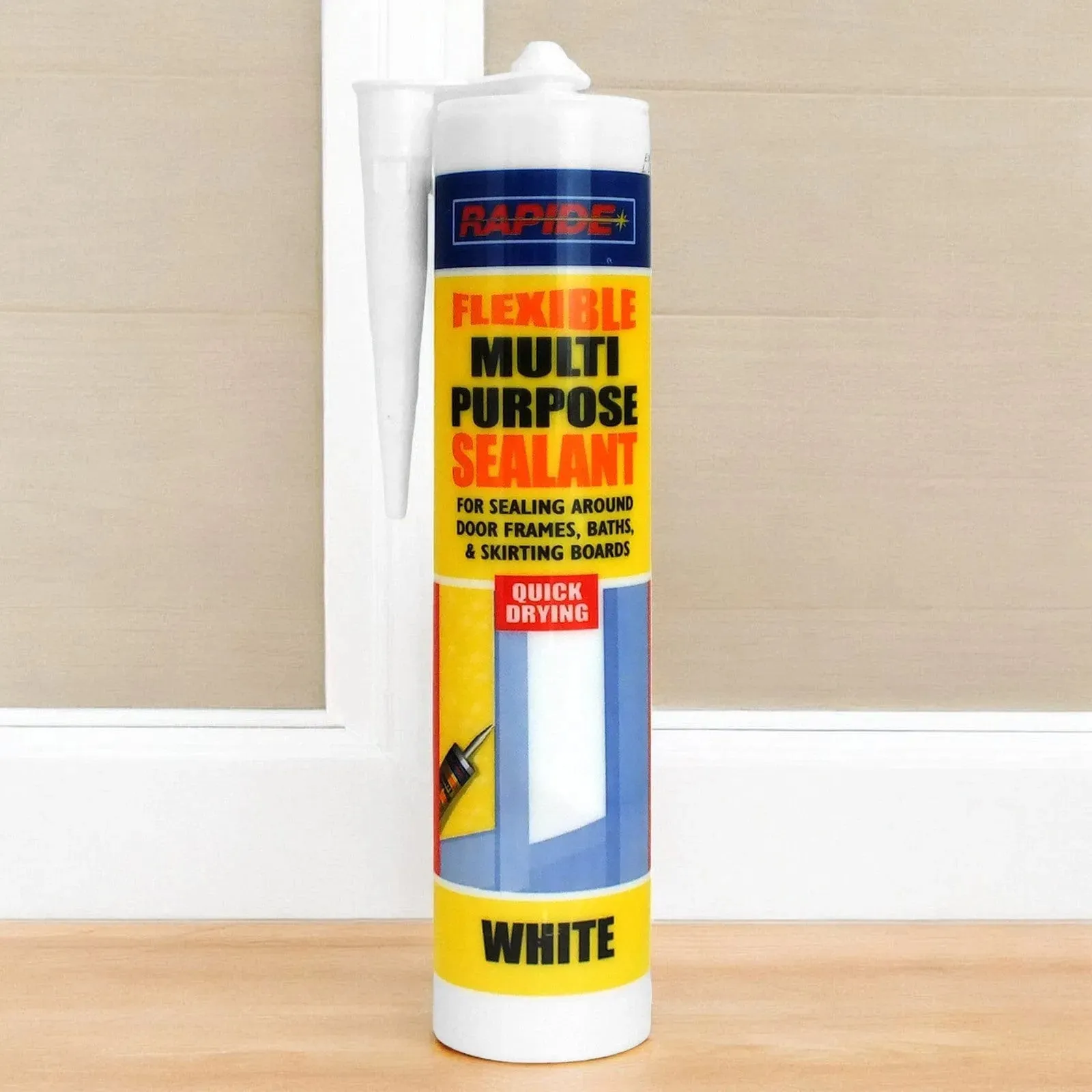 6 x Rapide Flexible Multi Purpose White Sealant | 6 x 260ml Cartridges