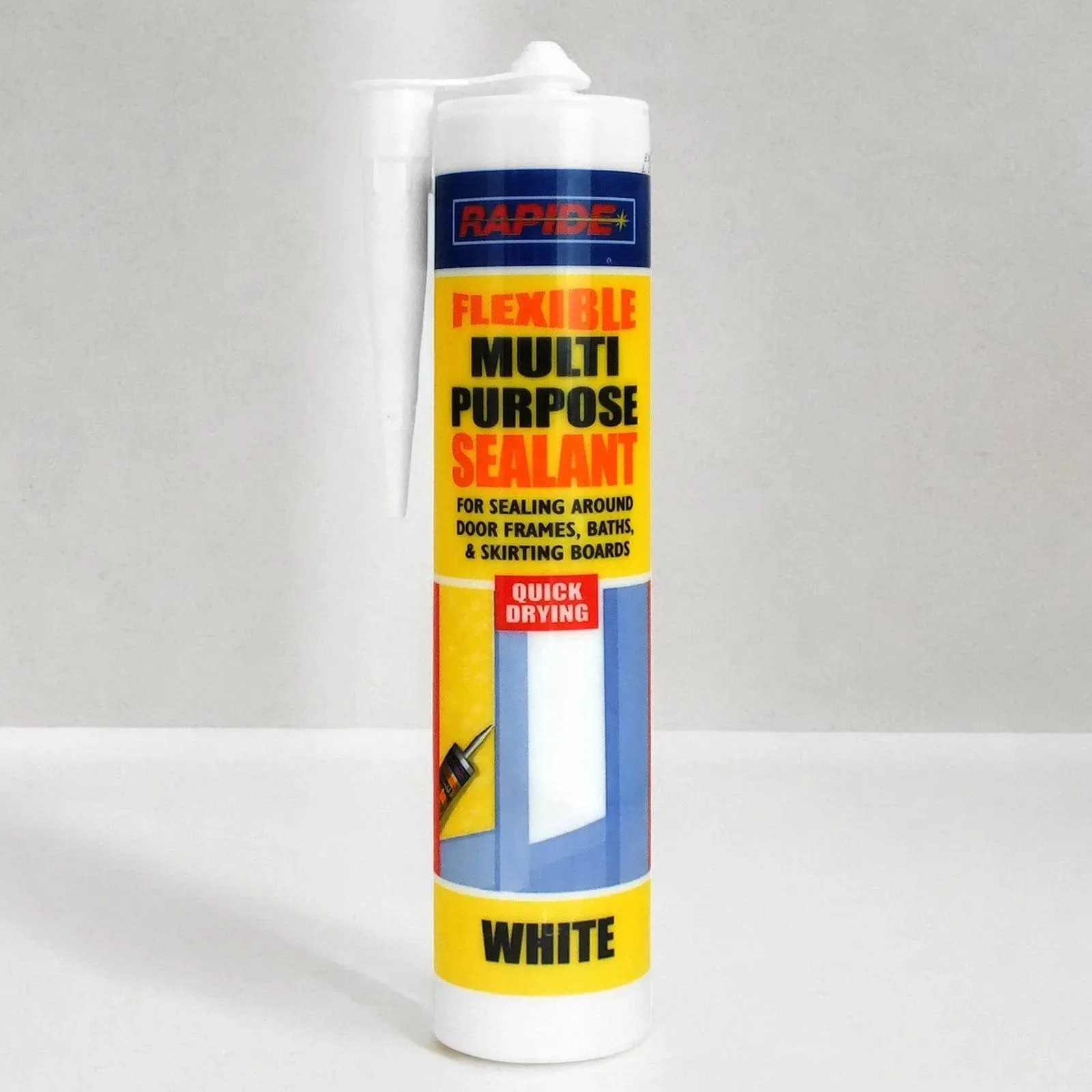 6 x Rapide Flexible Multi Purpose White Sealant | 6 x 260ml Cartridges