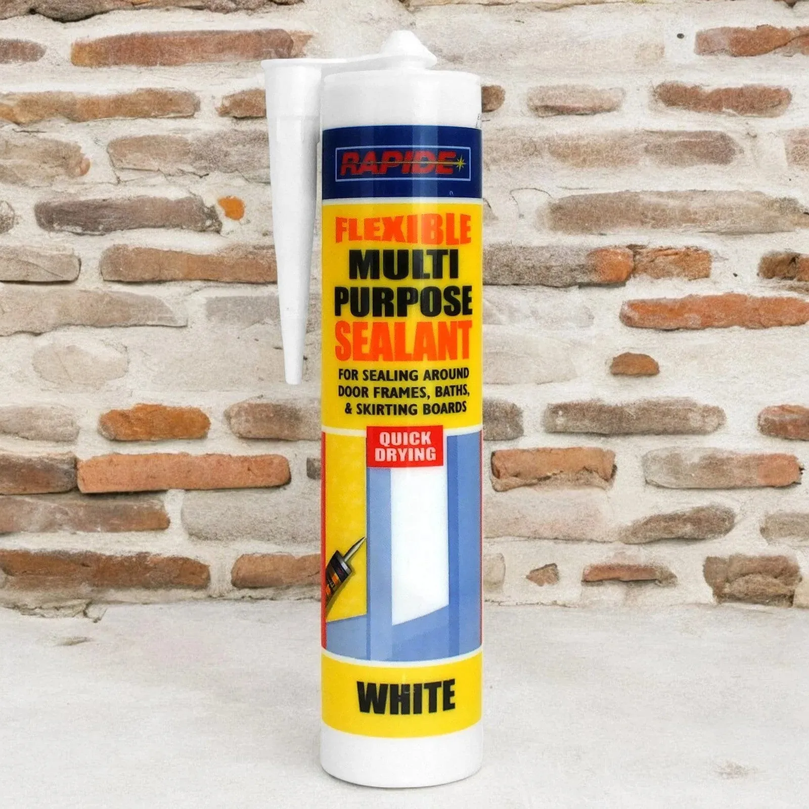 6 x Rapide Flexible Multi Purpose White Sealant | 6 x 260ml Cartridges