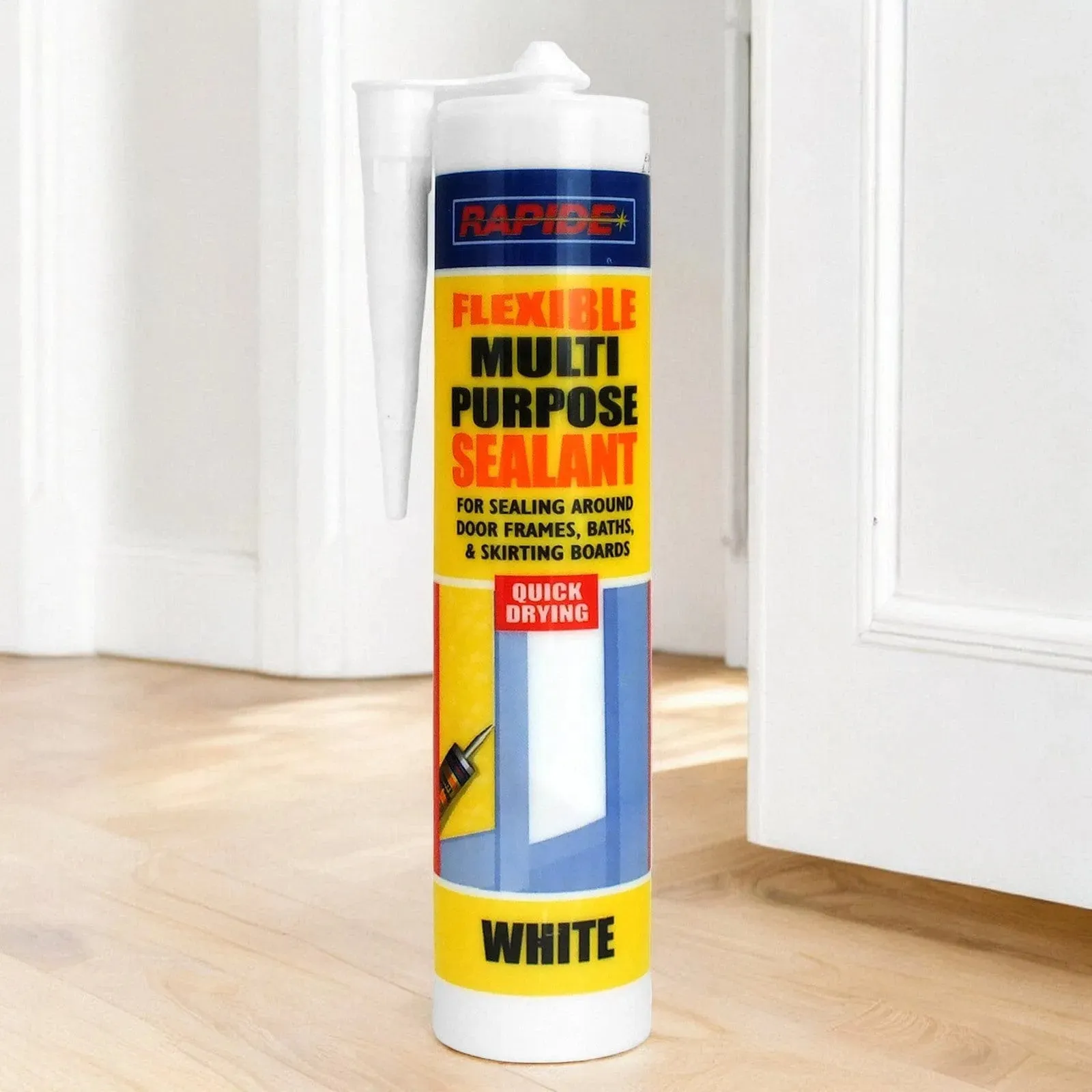6 x Rapide Flexible Multi Purpose White Sealant | 6 x 260ml Cartridges