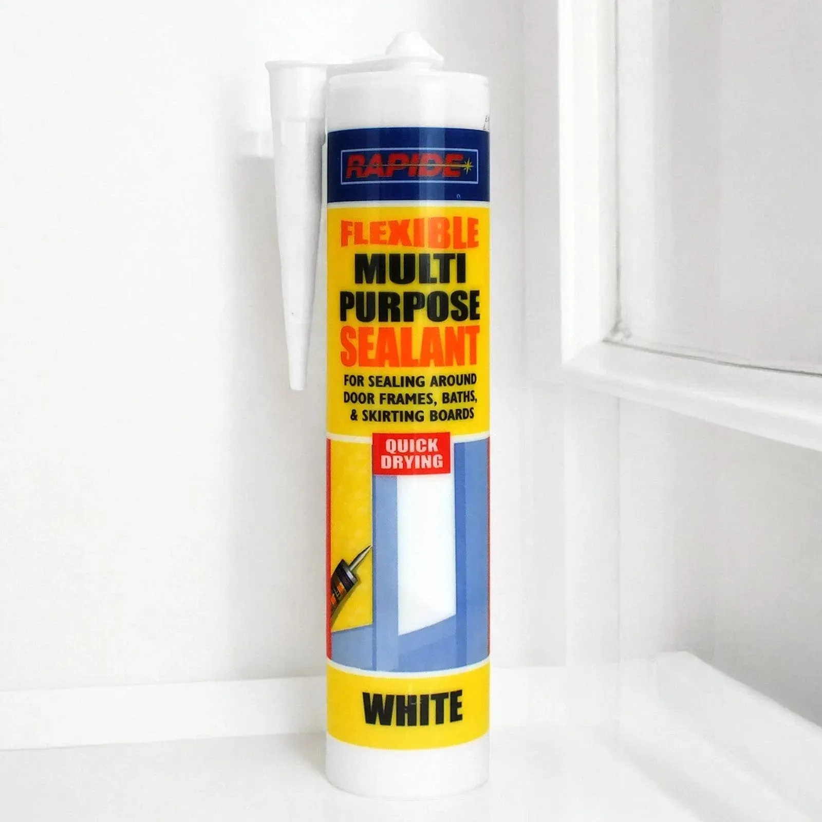 6 x Rapide Flexible Multi Purpose White Sealant | 6 x 260ml Cartridges