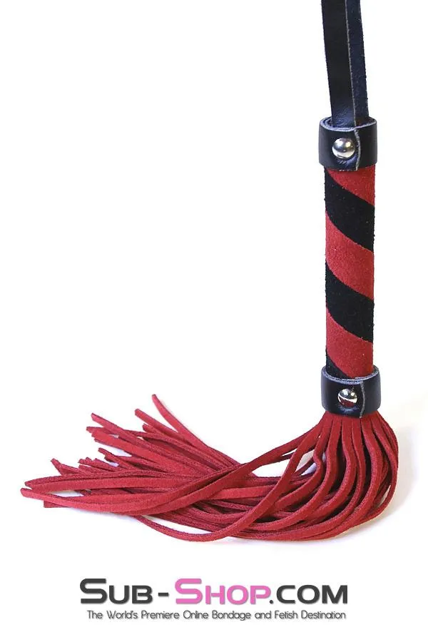 7852DL      Little Stinger Red & Black Suede Whip - LAST CHANCE - Final Closeout!