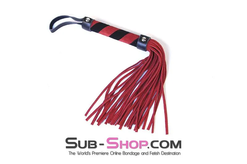 7852DL      Little Stinger Red & Black Suede Whip - LAST CHANCE - Final Closeout!