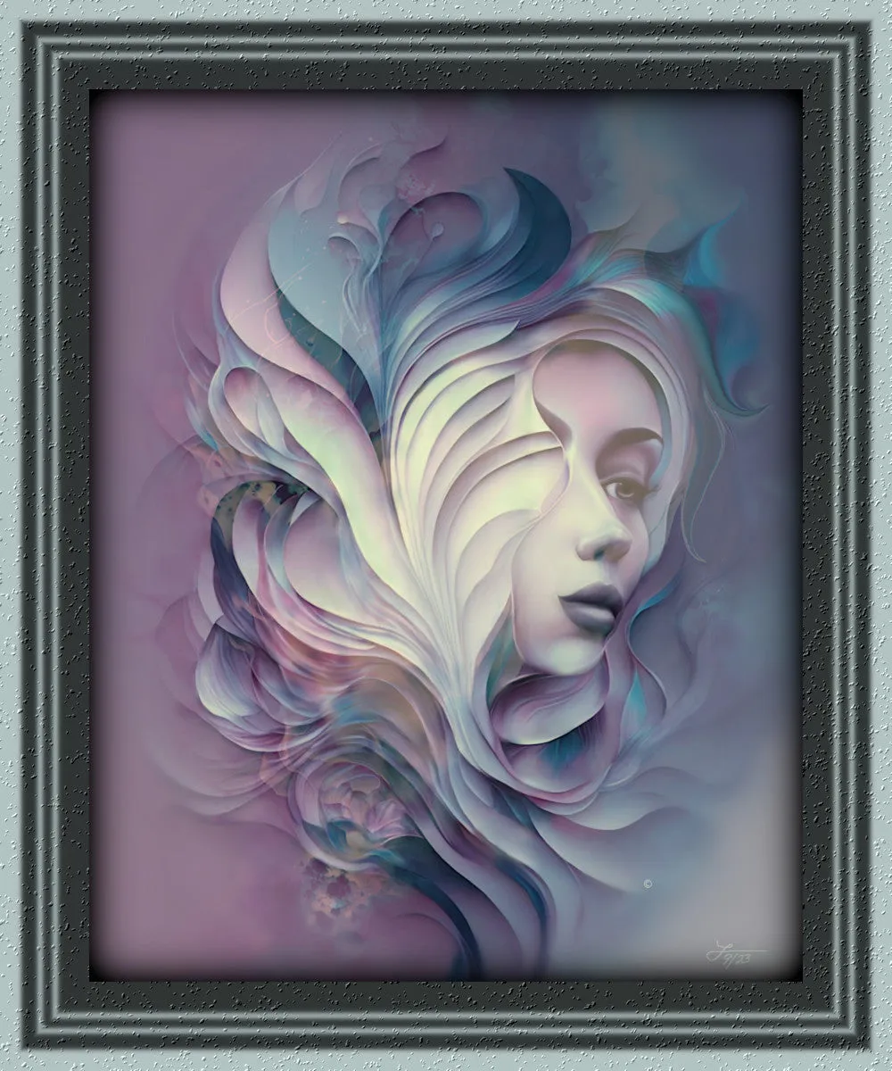 Abstract Art Print in Warm Pastel Colors, Ethereal Goddess with Symbolism by Primal Painter - "Gaia"
