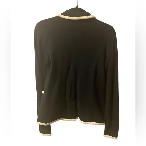 Anthropologie Moth Black and White Knit Sweater Blazer, size S