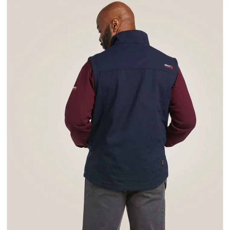 Ariat Men's Flame Resistant DuraLight Stretch Canvas Vest Navy - 10037641