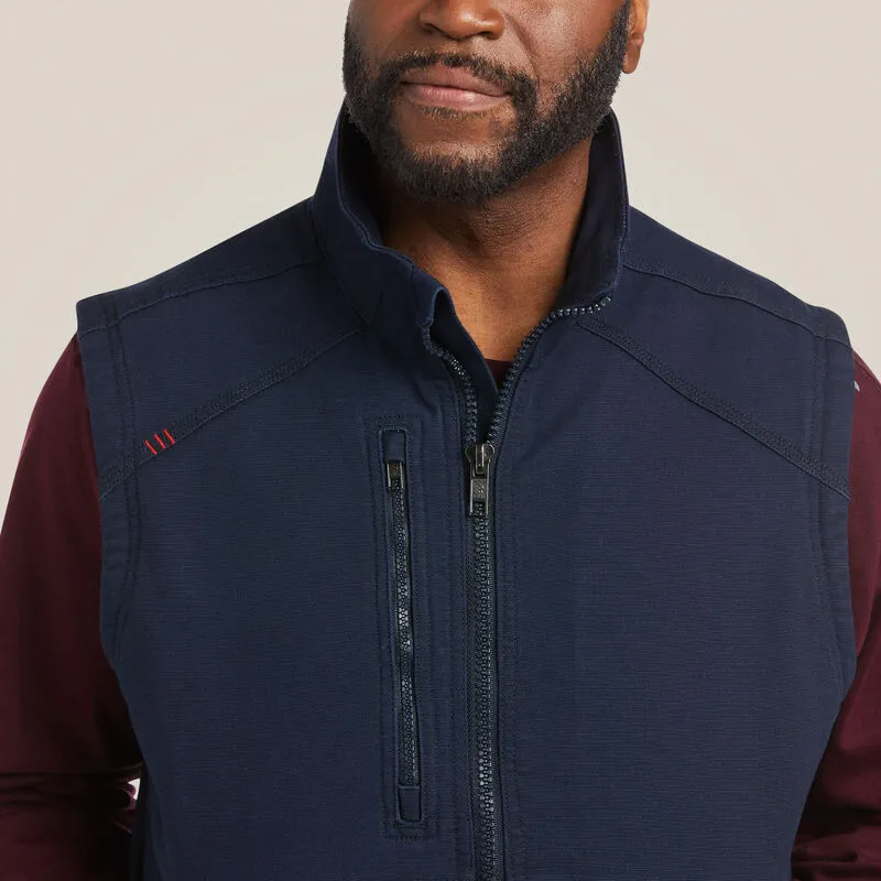 Ariat Men's Flame Resistant DuraLight Stretch Canvas Vest Navy - 10037641