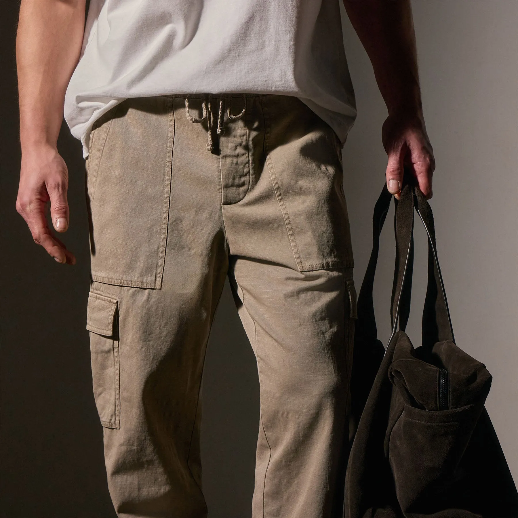 Army Cotton Slub Cargo Pant - Overcast Pigment