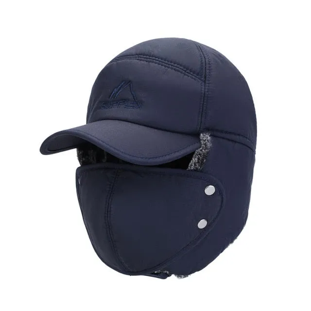 Autumn Winter Warm Windproof  Outdoor Sport Hiking Hunting Visor Hat