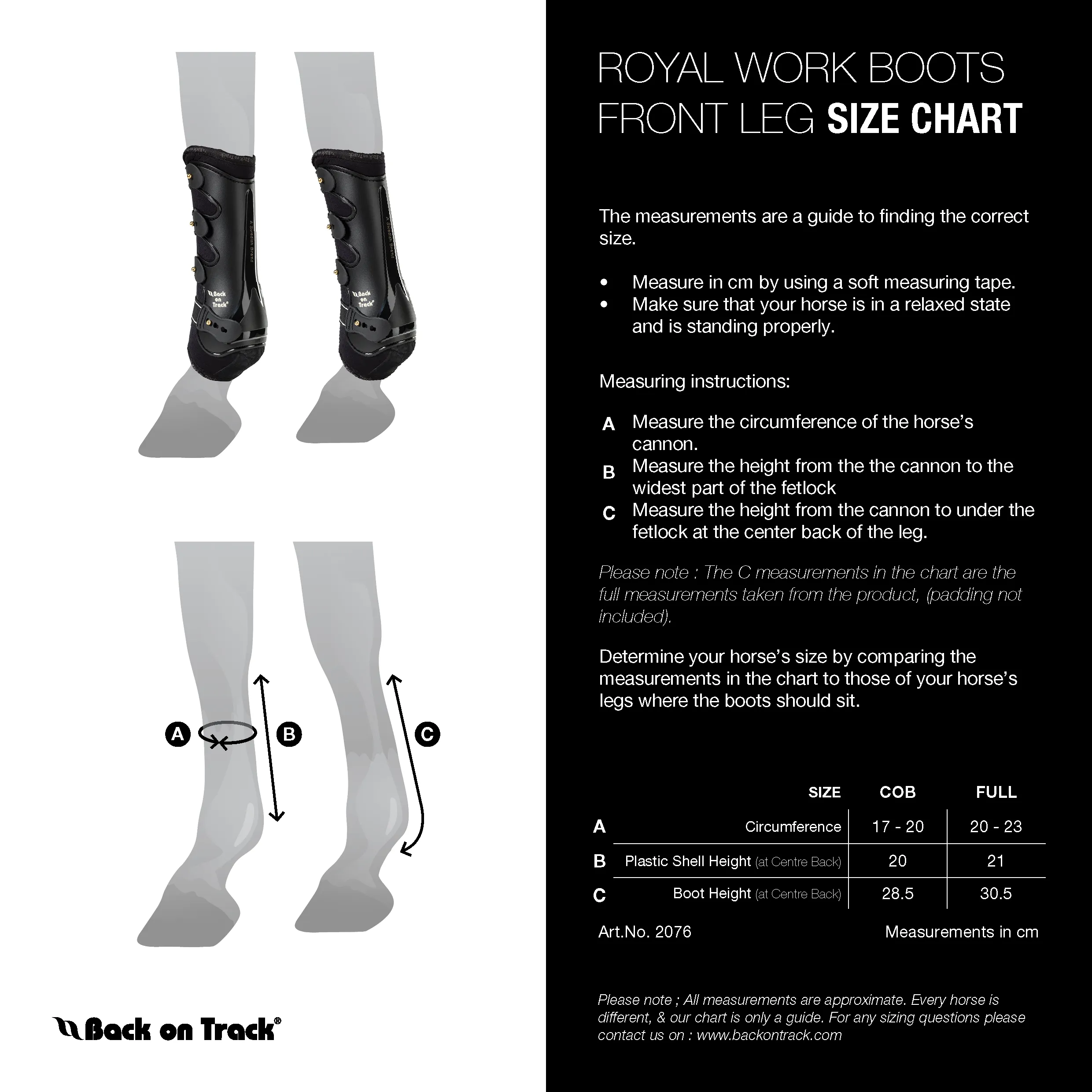 Back on Track Royal FlatWork Front Boots