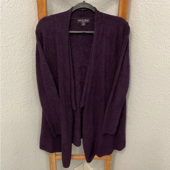 Barefoot Dreams eggplant bamboo lite chic cardigan