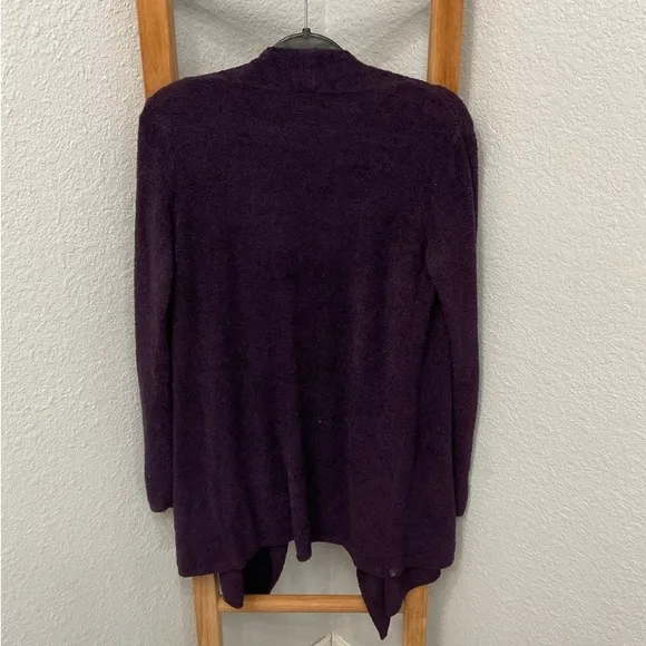 Barefoot Dreams eggplant bamboo lite chic cardigan