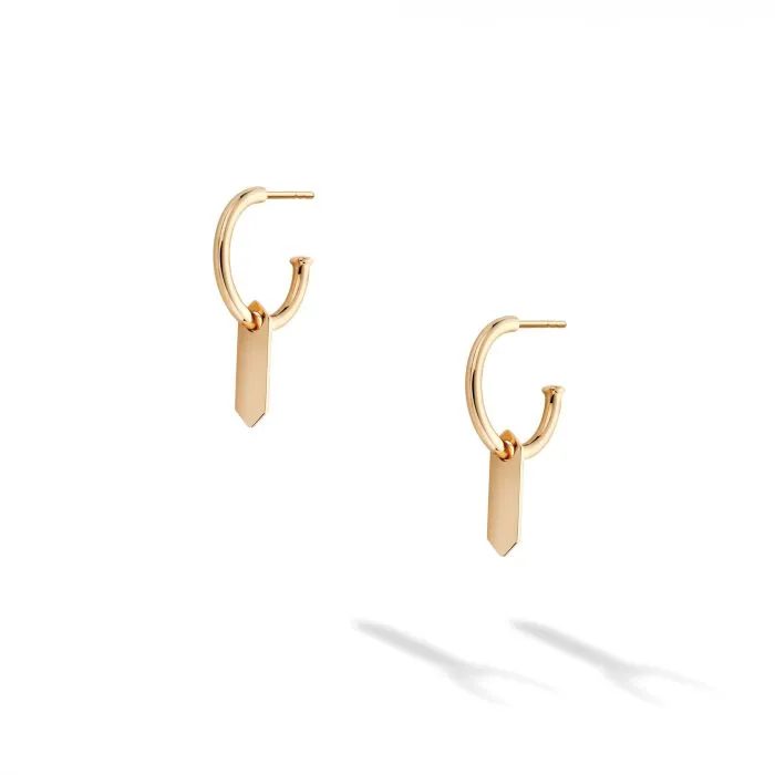 Birks 18K Yellow Gold Bee Chic Hoop Drop Earrings
