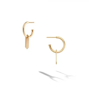 Birks 18K Yellow Gold Bee Chic Hoop Drop Earrings
