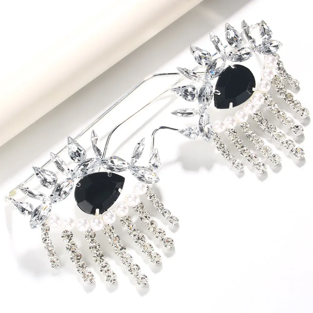 Black Evil Eye Tassel Sunglasses Frame