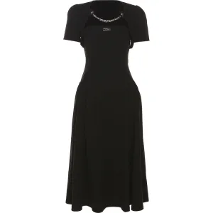 Black Slim Chic Long Dress