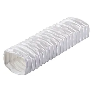 Blauberg 204x60mm x 0.5m Blauflex White Rectangular Flat PVC Flexible Ducting