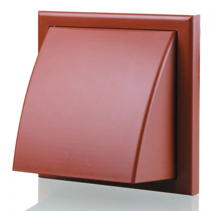 Blauberg DK-100-PVC-TER Ventilation PVC Flexible Duct Cowled Wall Kit 4" 100mm Terracotta