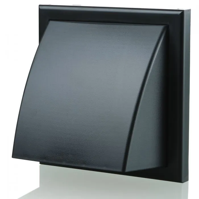 Blauberg DK-125-PVC-BLK Ventilation PVC Flexible Duct Cowled Wall Kit 5" 125mm Black
