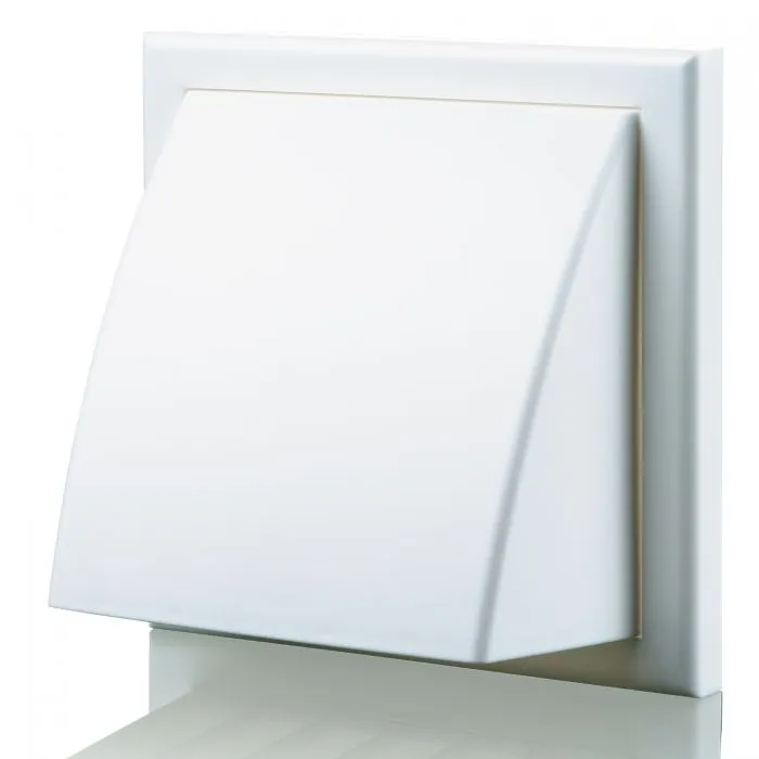 Blauberg DK-125-PVC-WHI Ventilation PVC Flexible Duct Cowled Wall Kit 5" 125mm White