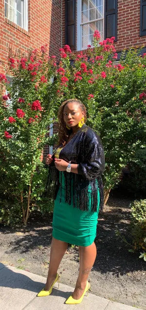 Bling Fringe Sequin Jacket