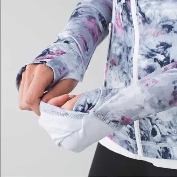 BOGO! Lululemon Define Jacket Moody Mirage White Deep Navy Floral Size 10