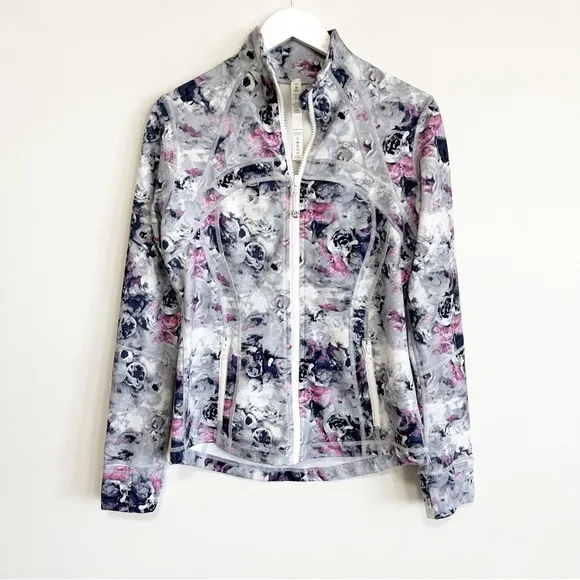 BOGO! Lululemon Define Jacket Moody Mirage White Deep Navy Floral Size 10