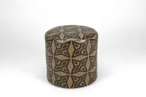 Borneo Mat Round Ottoman - Starburst