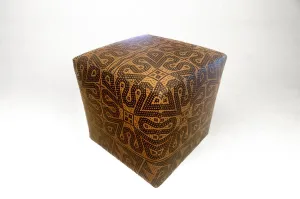 Borneo Mat Square Ottoman - Mandala