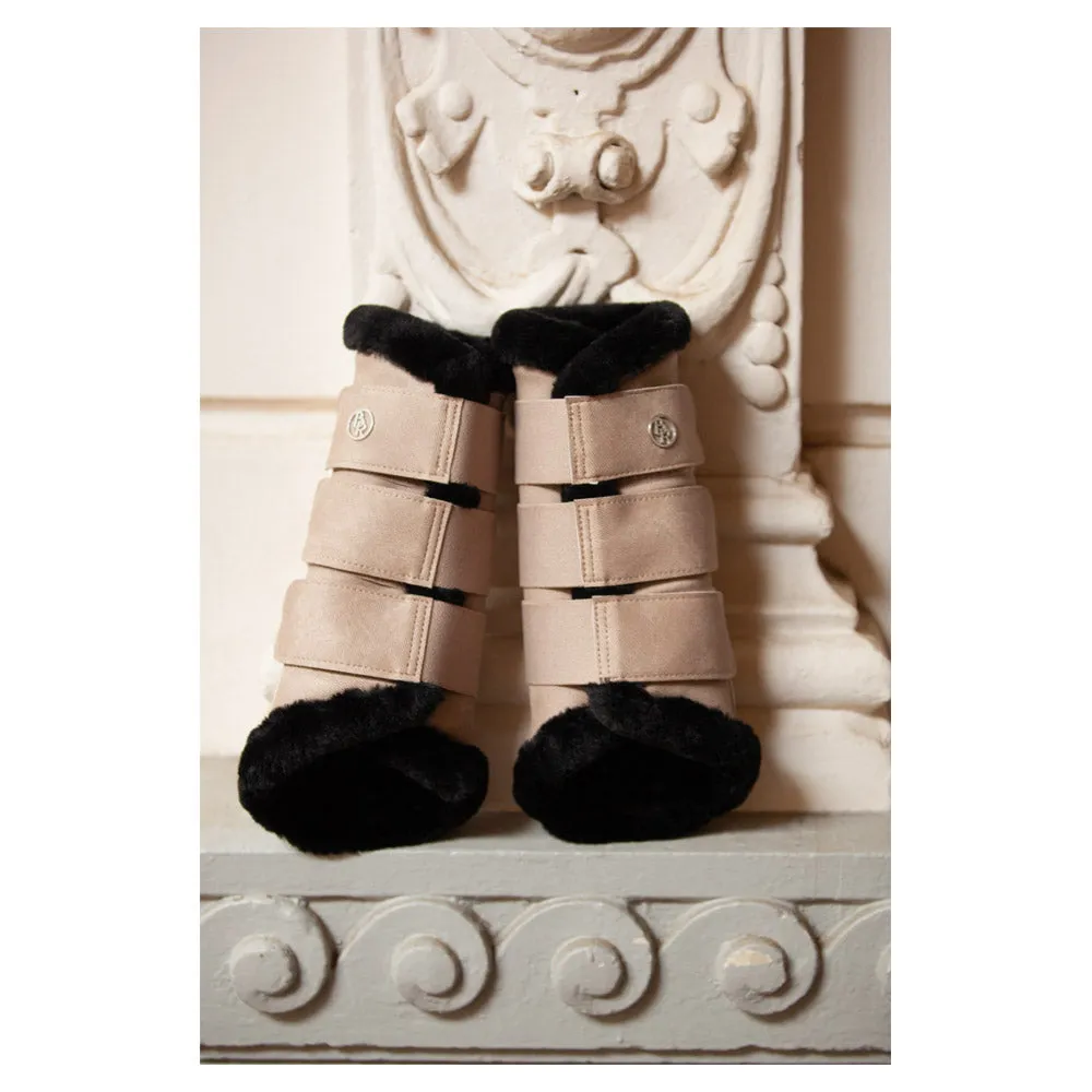 BR Djoy faux fur Taupe grey boots