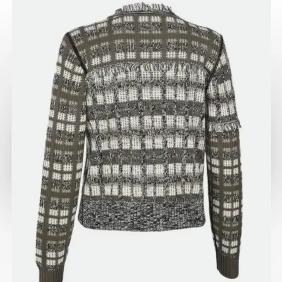 Cabi Classic Cardigan #4097 Gray Brown White M