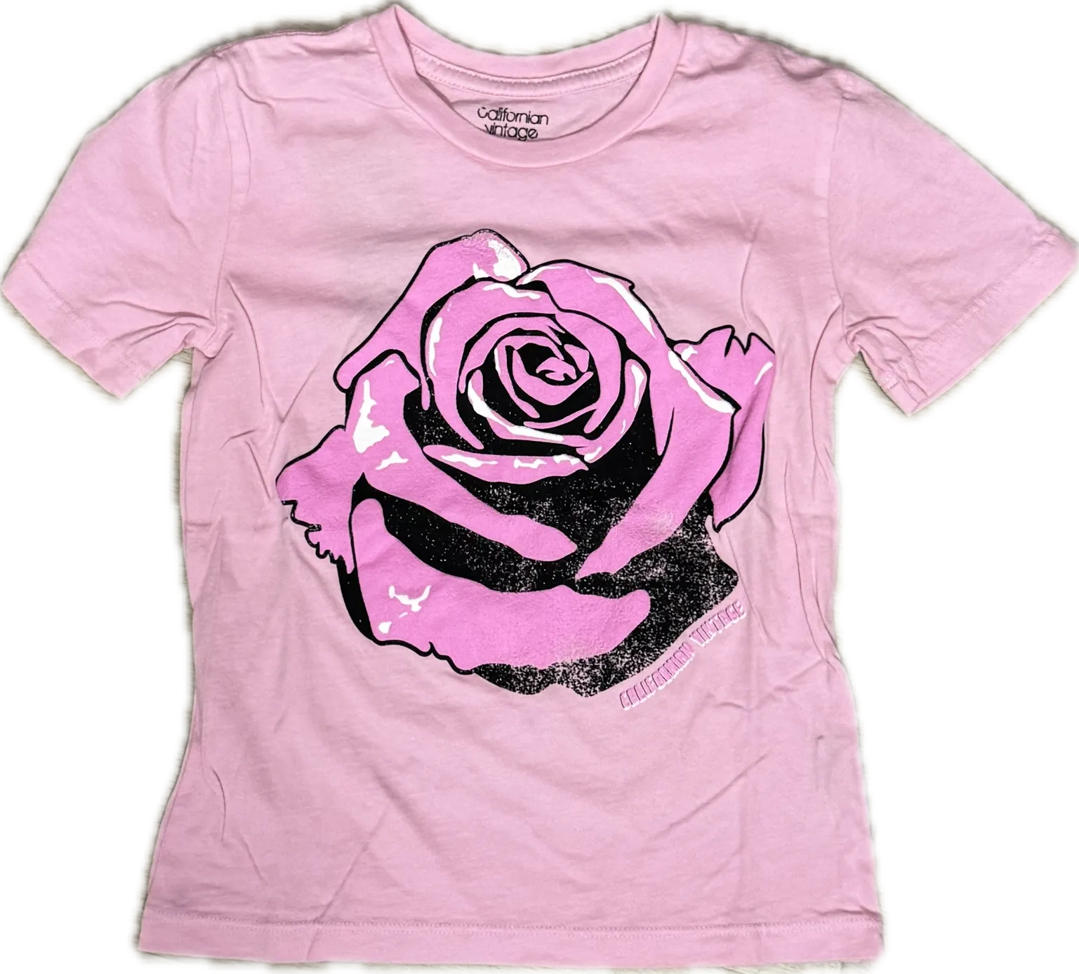 Californian Vintage- One Rose T-shirt (pink)
