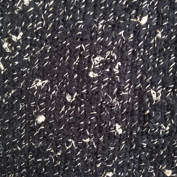 Calligraphic black gold metallic sweater puff sleeves size XL