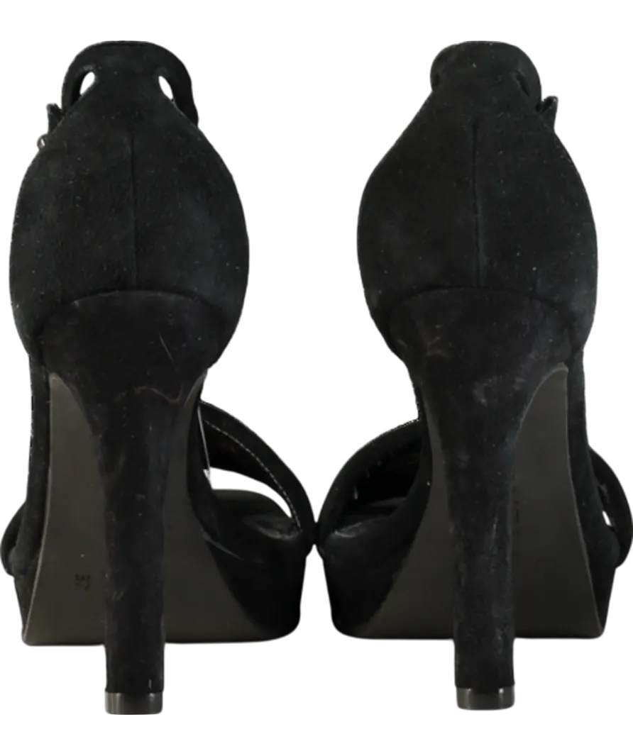 Carvela Black Suede Heeled Sandals UK 4 EU 37 👠