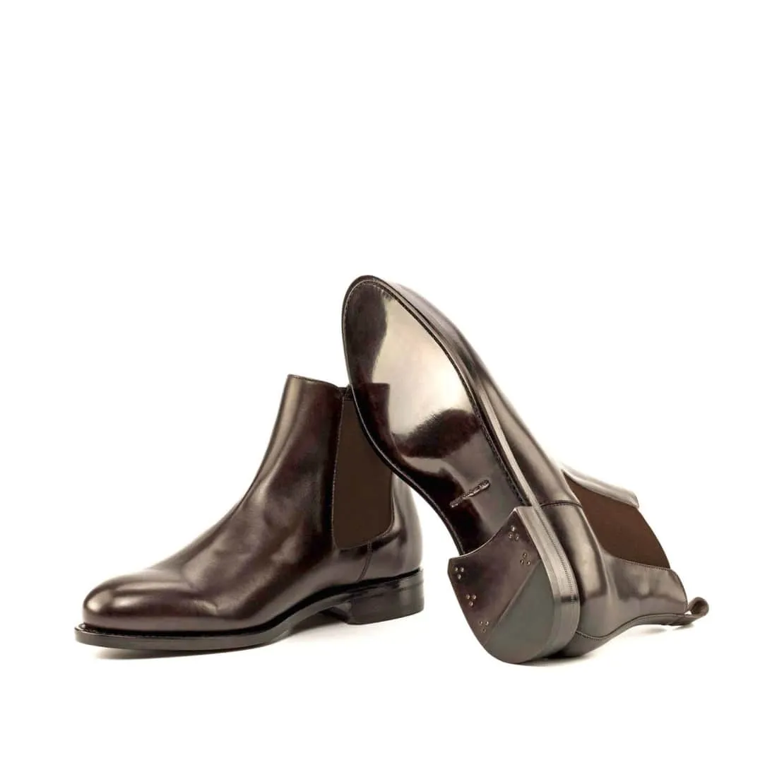 Cheslea Boots en cuir marron foncé (forme ronde)